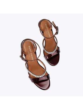 Kurt Geiger Crystal Strap Sandal Metallic Wine EU 39 / US 8